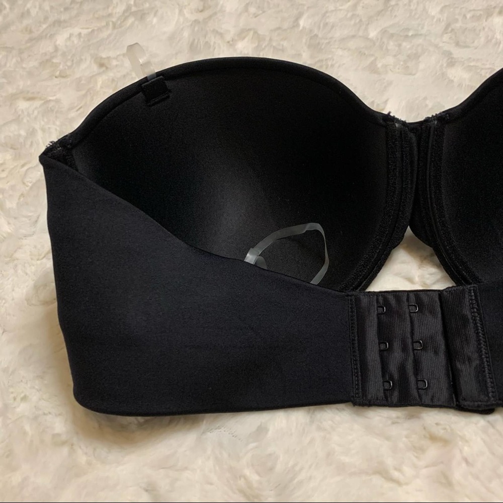 VANITY FAIR black underwire padded strapless bra size 38C - Picture 5 of 8